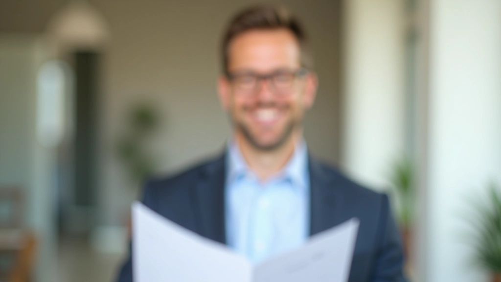 Personne satisfaite après avoir ouvert un compte d'épargne, regardant des documents financiers positifs